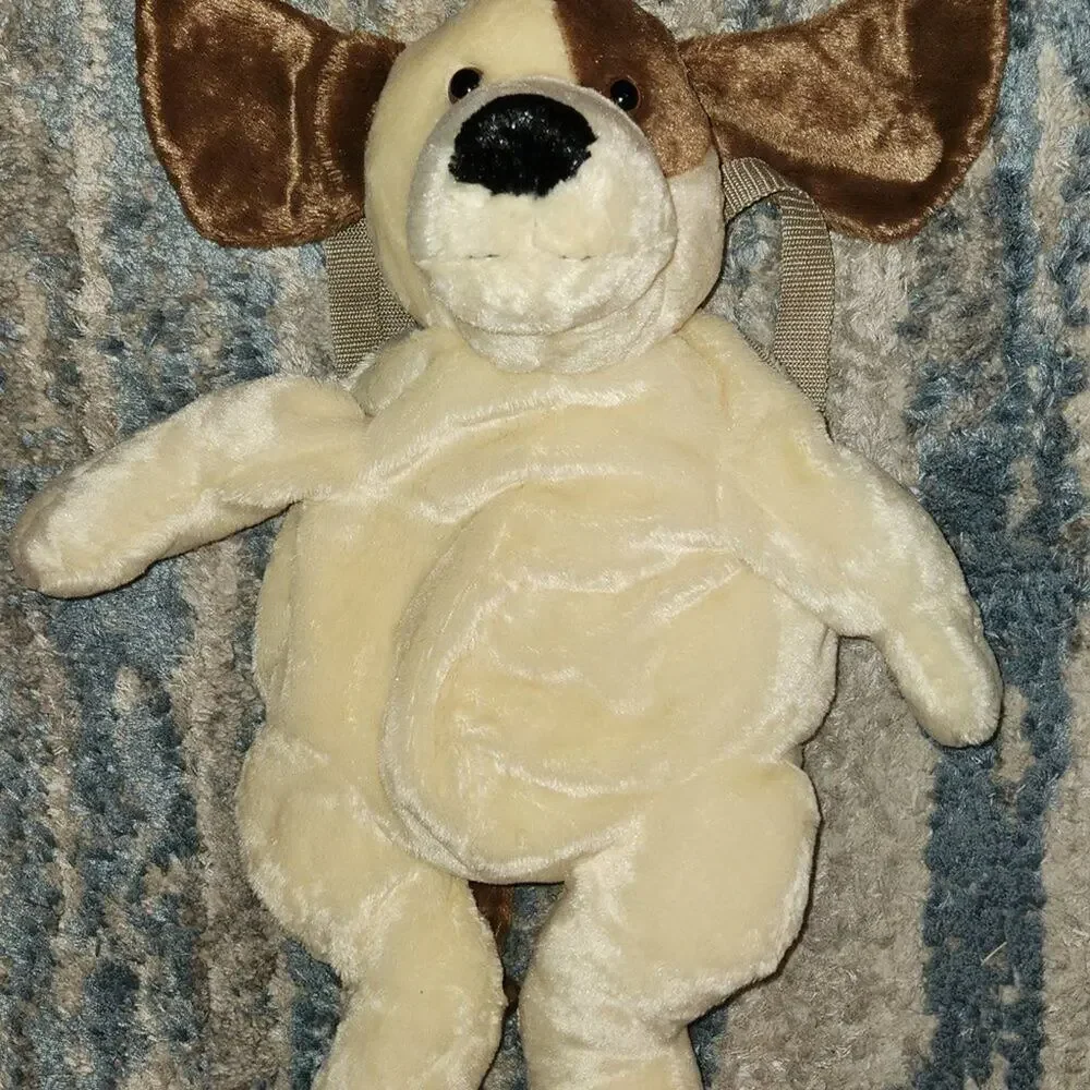Plush Dog Backpack || EUC